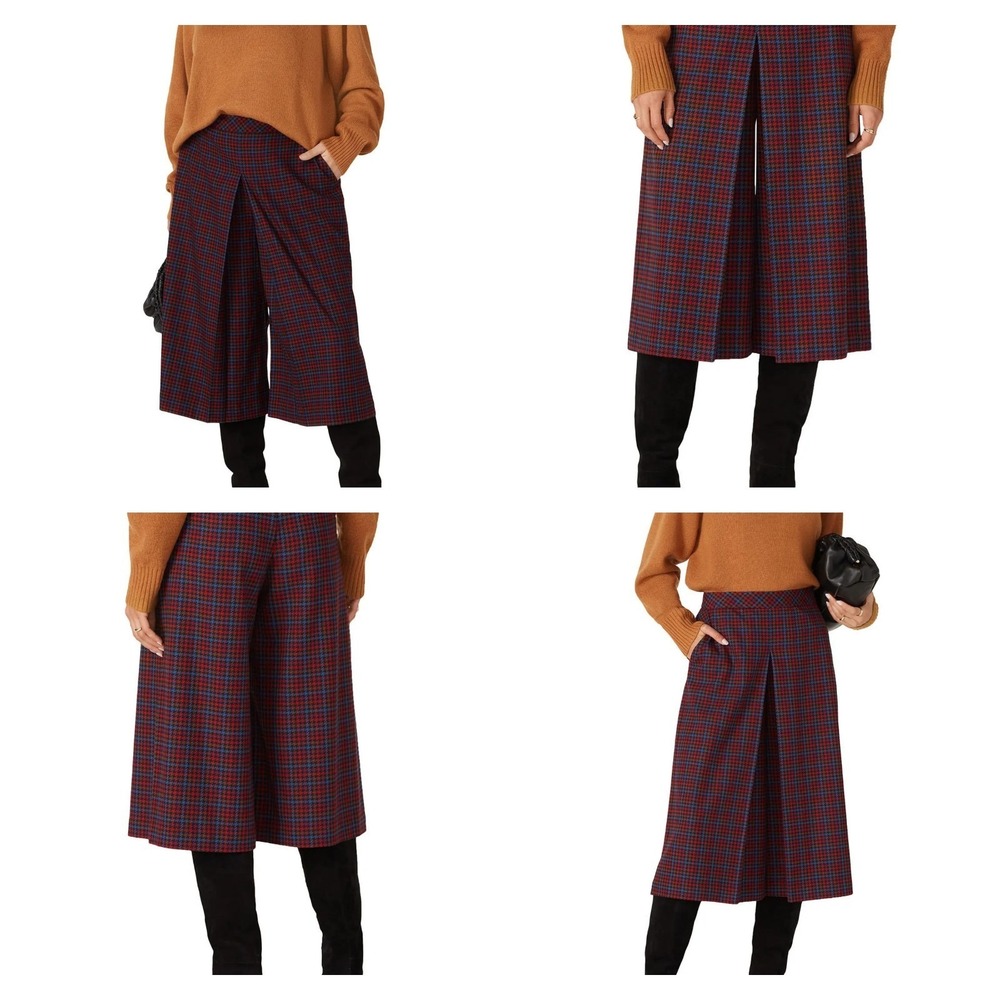 NWT Trina Turk Prizzi Pants Womens 2 Multicolor Houndstooth Side Zip Stretch